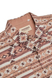 Men's Western Pearl Snap Aztec Print Shirt
