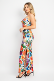 Floral Side Slit Printed Maxi Dress