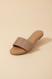 Rose Embellished Slip On Sandals
