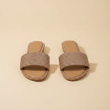 Rose Embellished Slip On Sandals