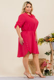 Plus Size Solid Casual Dress
