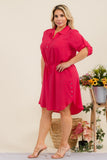 Plus Size Solid Casual Dress