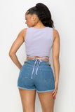 Lilac Crisscross Tie Top