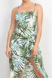 Tropical Waterfall Twisted Maxi Dress