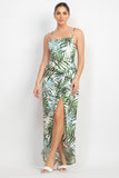 Tropical Waterfall Twisted Maxi Dress