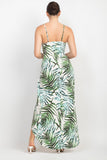 Tropical Waterfall Twisted Maxi Dress