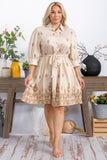Plus Size Graphic Print Short Dress