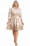 Plus Size Graphic Print Short Dress