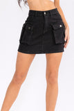 Cargo Mini Short Skirts Denim Pockets