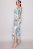 Petal Off- Shoulder Midi Dress