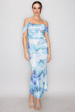 Petal Off- Shoulder Midi Dress