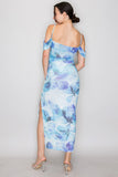 Petal Off- Shoulder Midi Dress