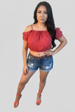 Red Off Shoulder Top