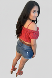 Red Off Shoulder Top