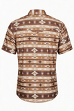 Men's Western Pearl Snap Aztec Print Shirt