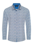 Long Sleeve Printed Casual Button-Down Shirt