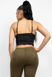 Black V-bar Solid Rib Top