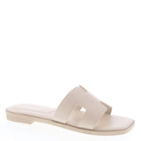 H-Cutout Band Slide Flat Sandals