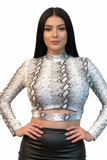 Snakeskin Print Top