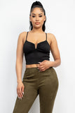 Black V-bar Solid Rib Top