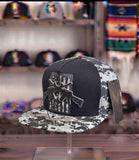 Black & Digital Camo Tactical Snapback Cap