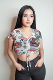 Tattoo Print Crop Top