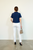 Button Front Top with Tie-Knot