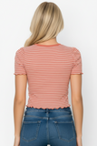 Crew Neck Stripe Top
