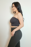 Black Zipper Tube Top