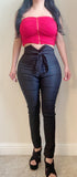 Black Solid Pants