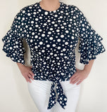 Black with Dots Top