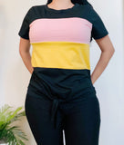 Color Block Panel front T-Shirt